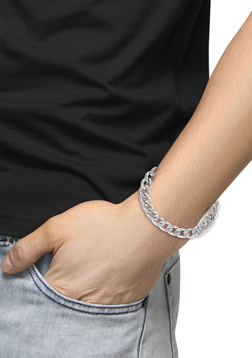Mens Sterling Silver 8.5 Inch Link Bracelet 