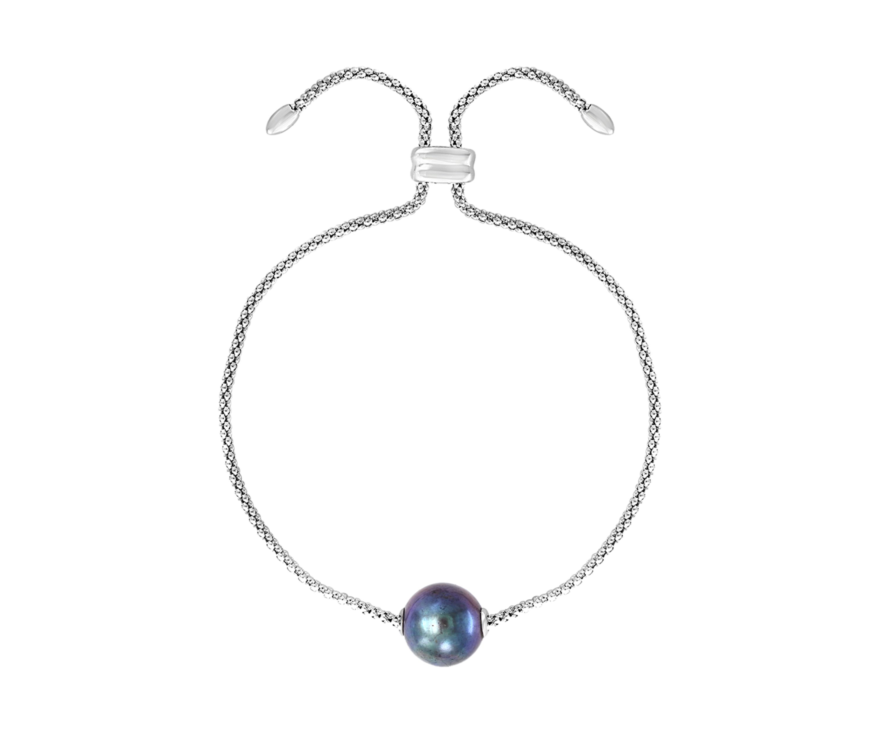 10 Millimeter Freshwater Pearl Bracelet in Sterling Silver