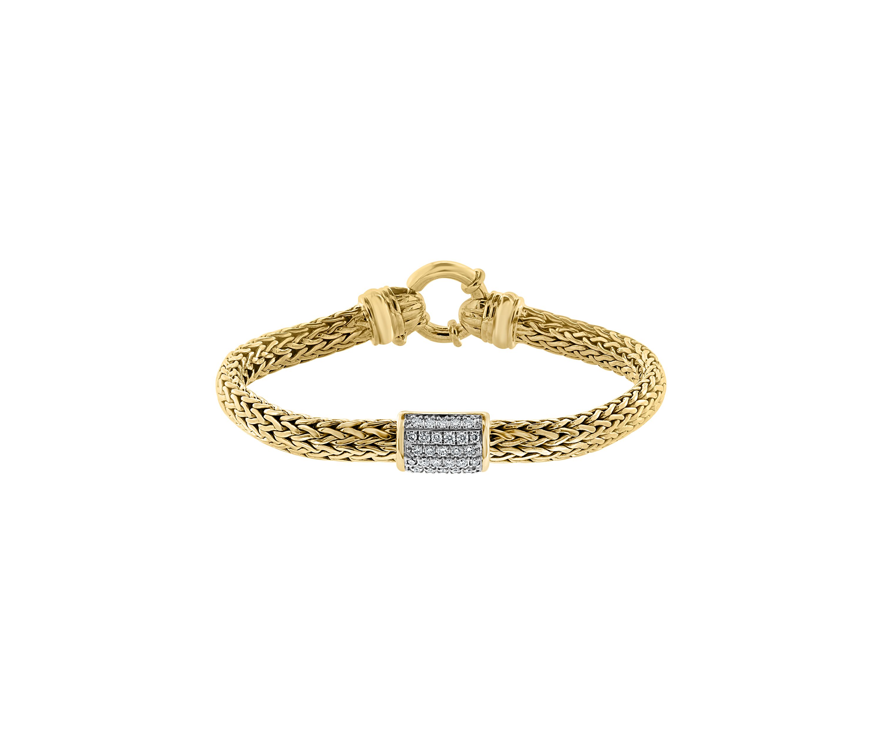 Sterling Silver/Gold Plated 1/2 ct. t.w. Diamond Bracelet 