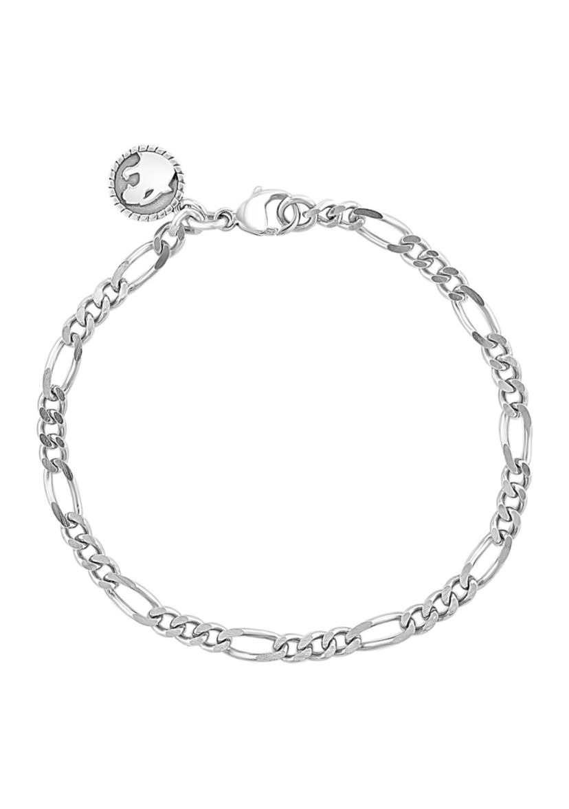 Mens 8.5" Sterling Silver Figaro Bracelet