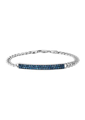 Effy Men's 2.2 Ct. T.w. Blue Topaz Bracelet In Sterling Silver -  0617892806803