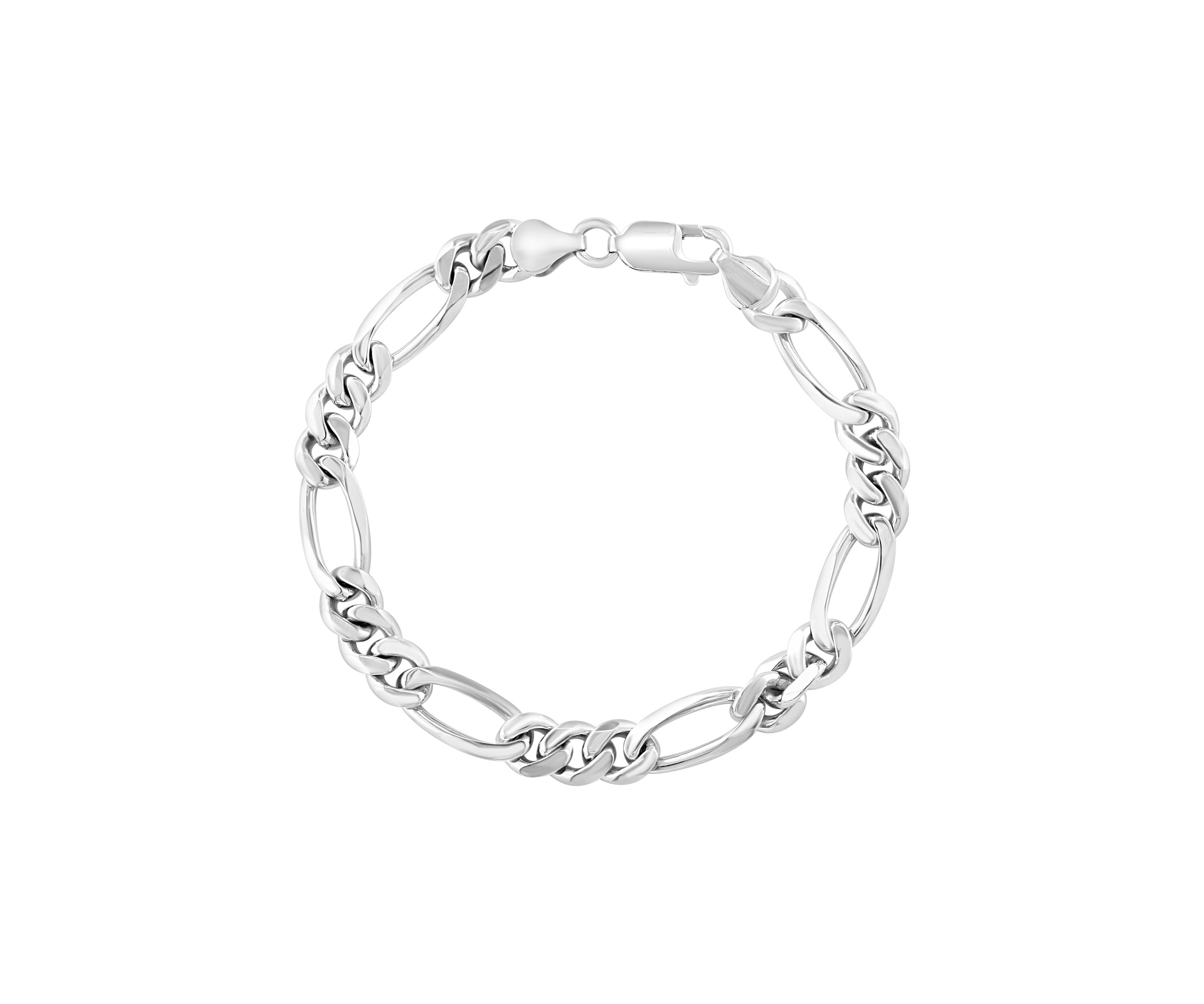 Mens Figaro Bracelet in Sterling Silver