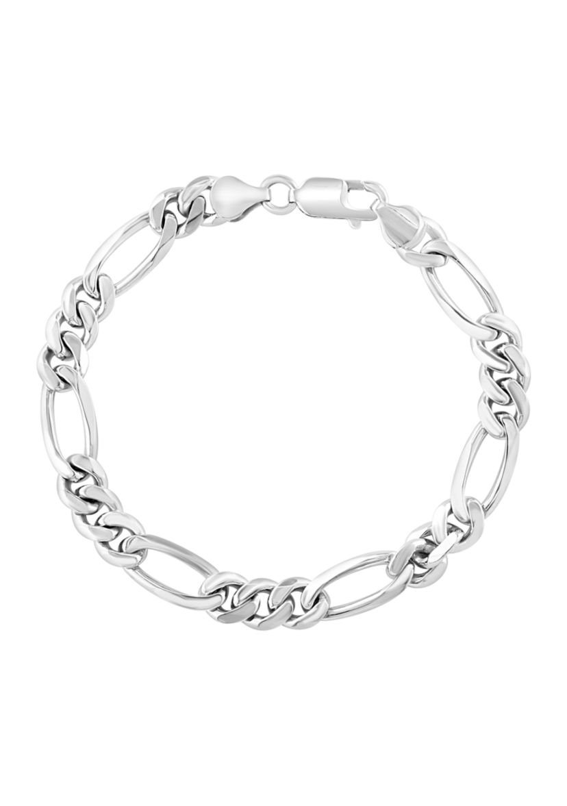 Mens Figaro Bracelet in Sterling Silver