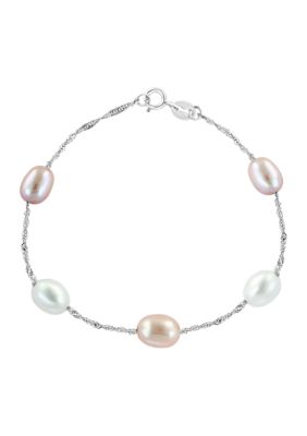 Effy Multi Color Freshwater Pearl Bracelet In Sterling Silver