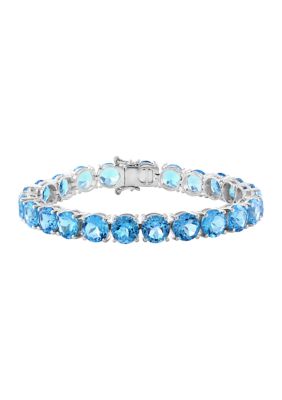 Effy Blue Topaz Tennis Bracelet in Sterling Silver, 7 in