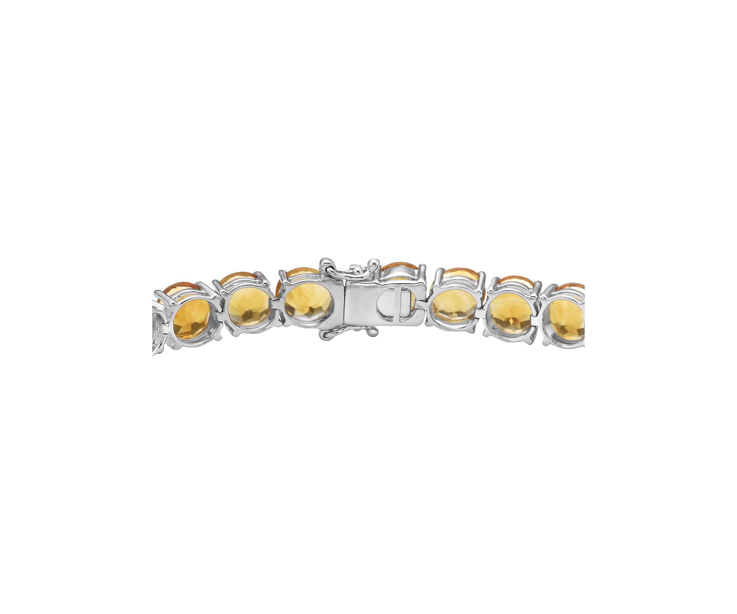 Sterling Silver Citrine Line Bracelet