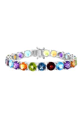 Effy Amethyst, Blue Topaz, Citrine, Garnet, and Peridot Bracelet in Sterling Silver, 7 in