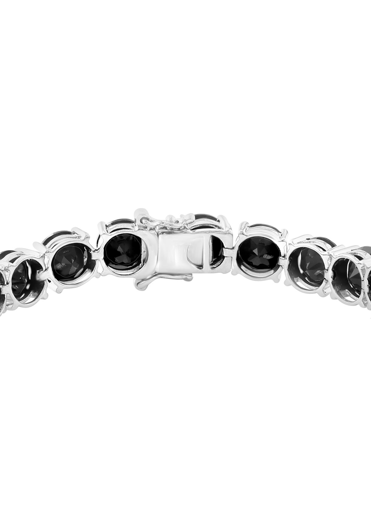 Onyx Tennis Bracelet in Sterling Silver