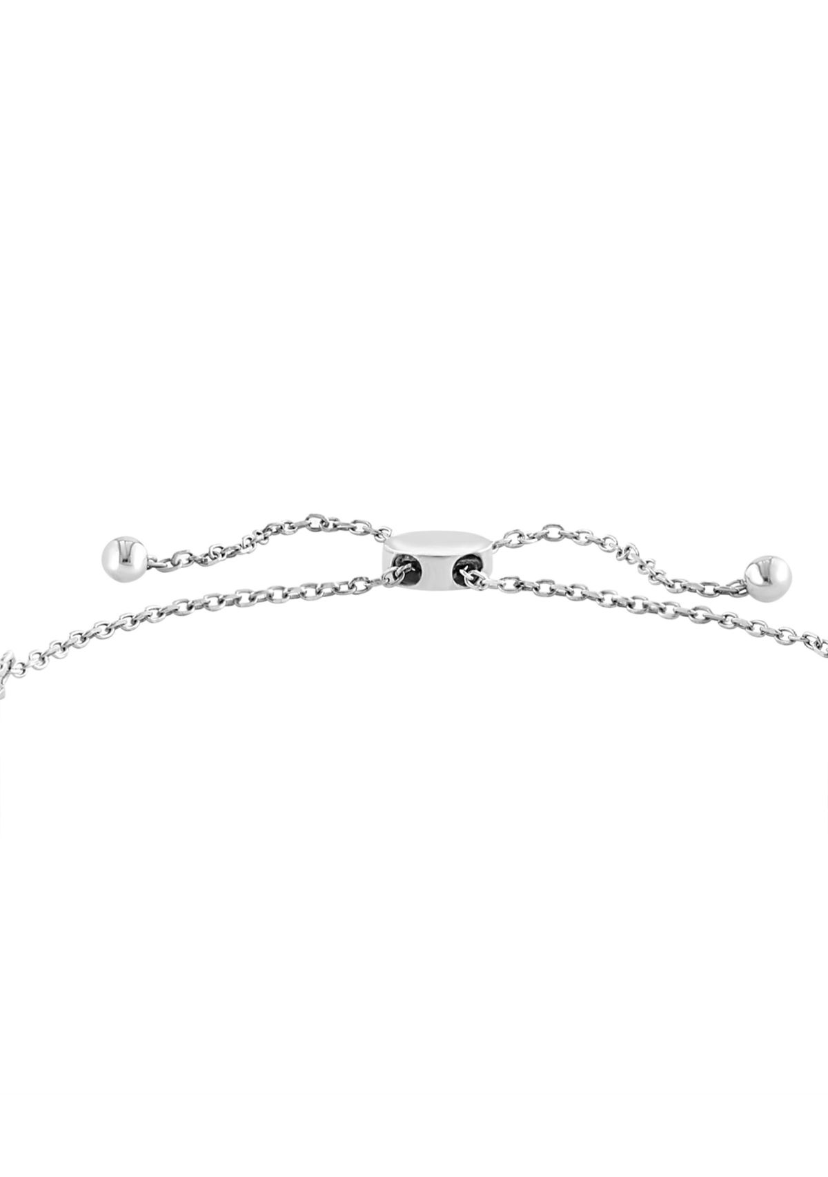 Multi Gemstone Bolo Bracelet in Sterling Silver