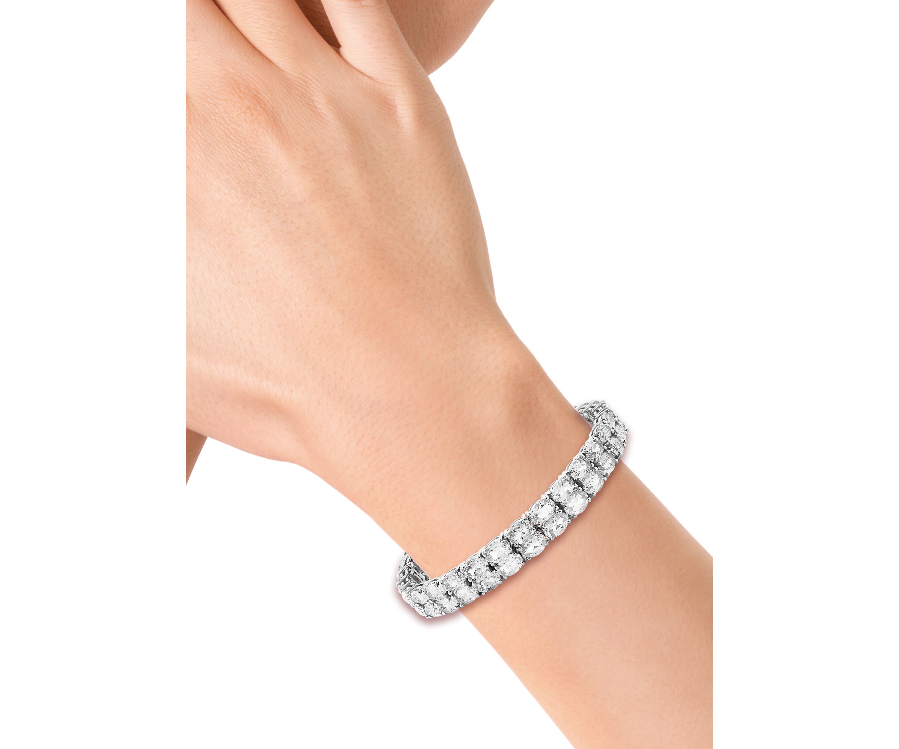 31.9 ct. t.w. White Topaz Bracelet in Sterling Silver