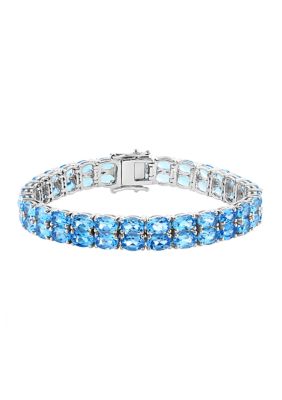 Effy Sterling Silver Blue Topaz Bracelet, 7 in