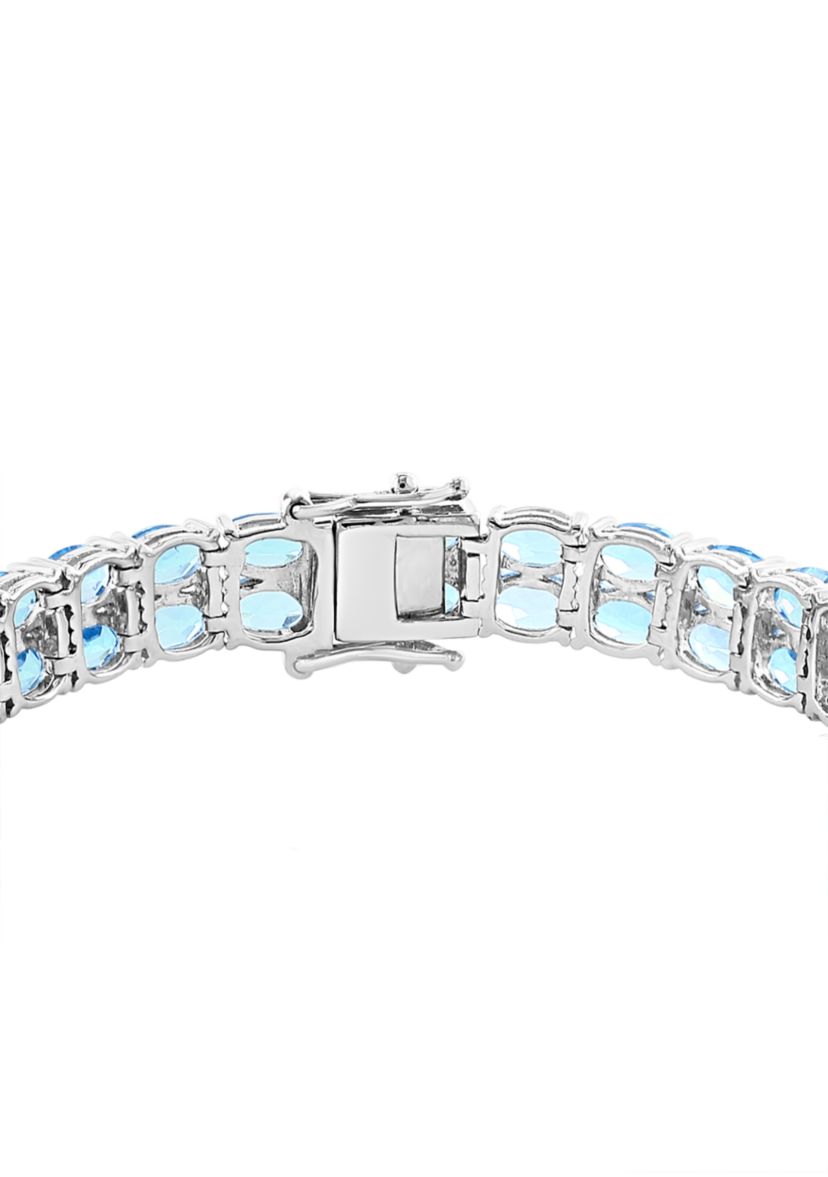 Sterling Silver Blue Topaz Bracelet