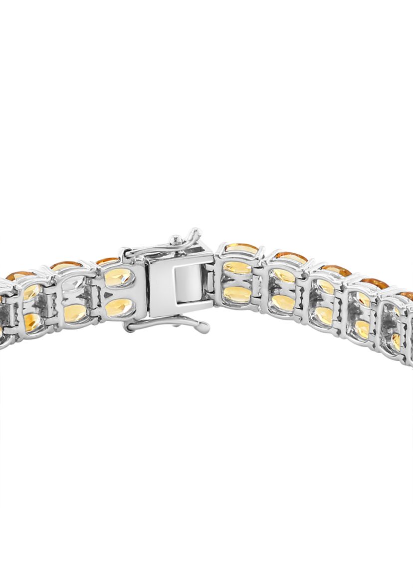 Sterling Silver Citrine Bracelet 