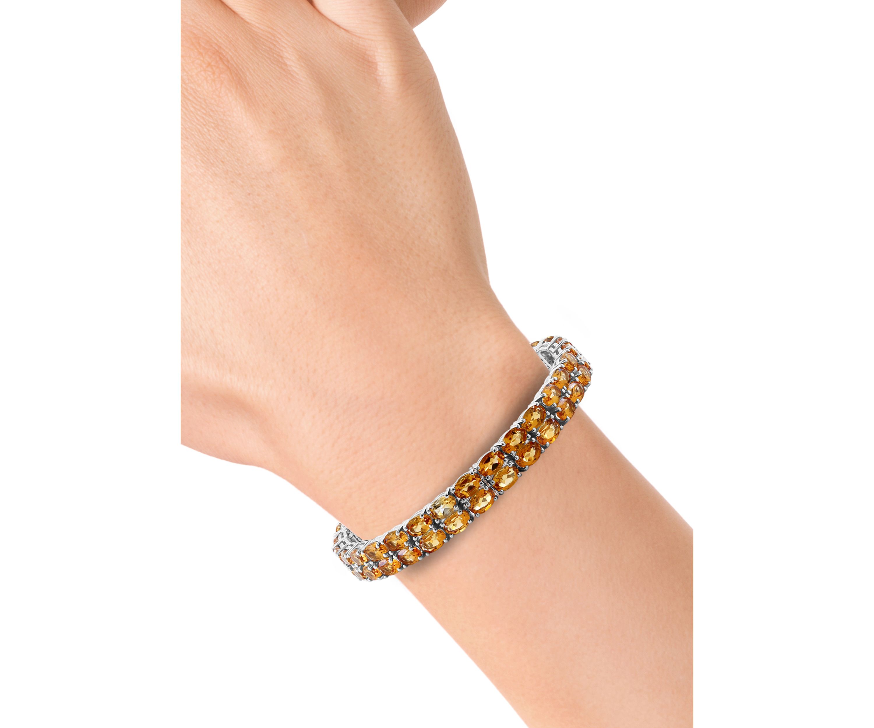 Sterling Silver Citrine Bracelet 