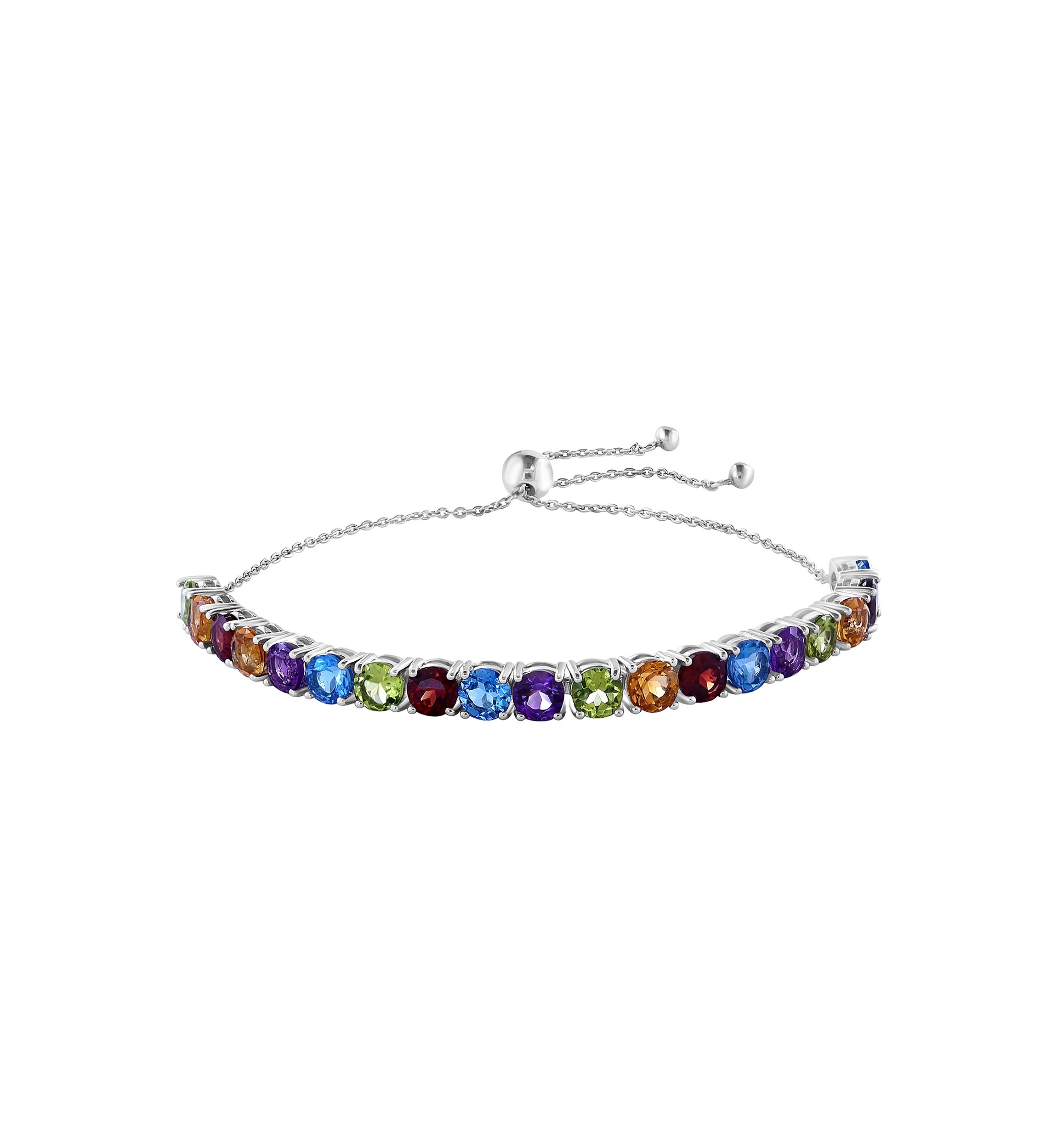 Sterling Silver Multi Bolo Bracelet