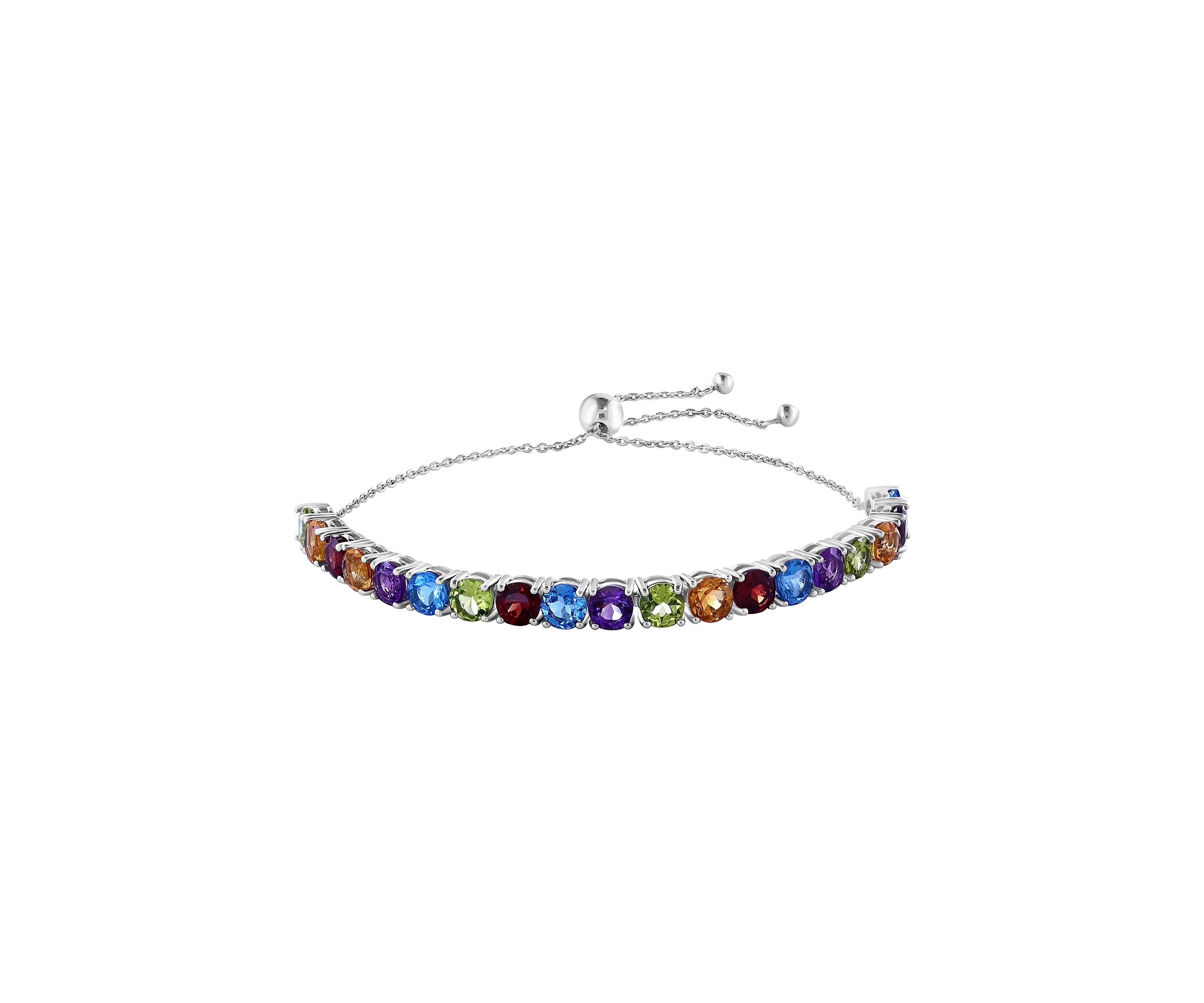 Sterling Silver Multi Bolo Bracelet