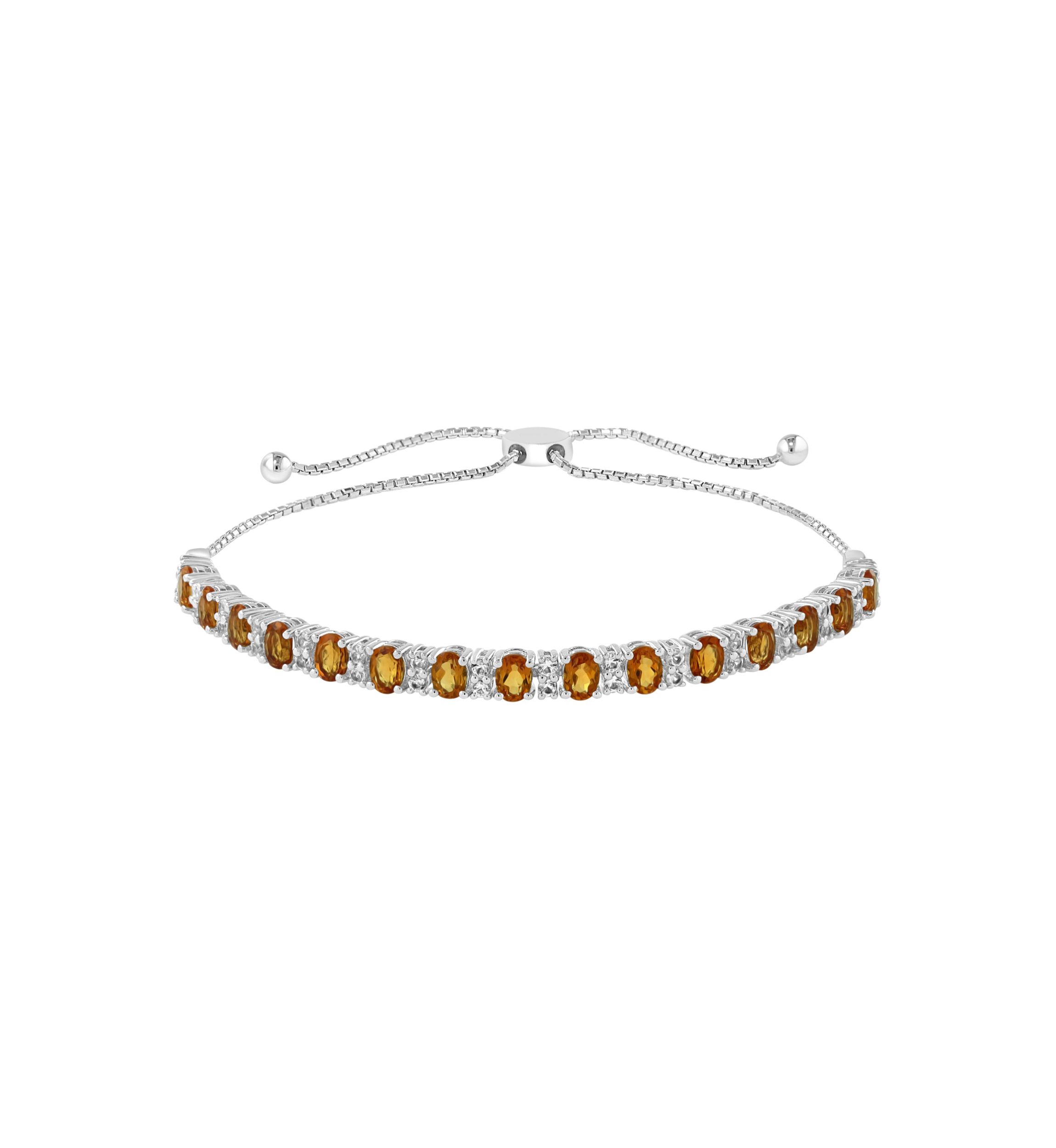 3 ct. t.w. Citrine and White Sapphire Bracelet