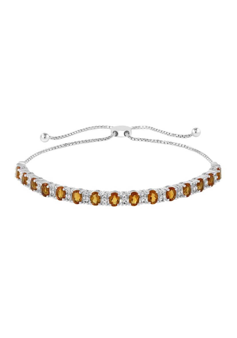 3 ct. t.w. Citrine and White Sapphire Bracelet