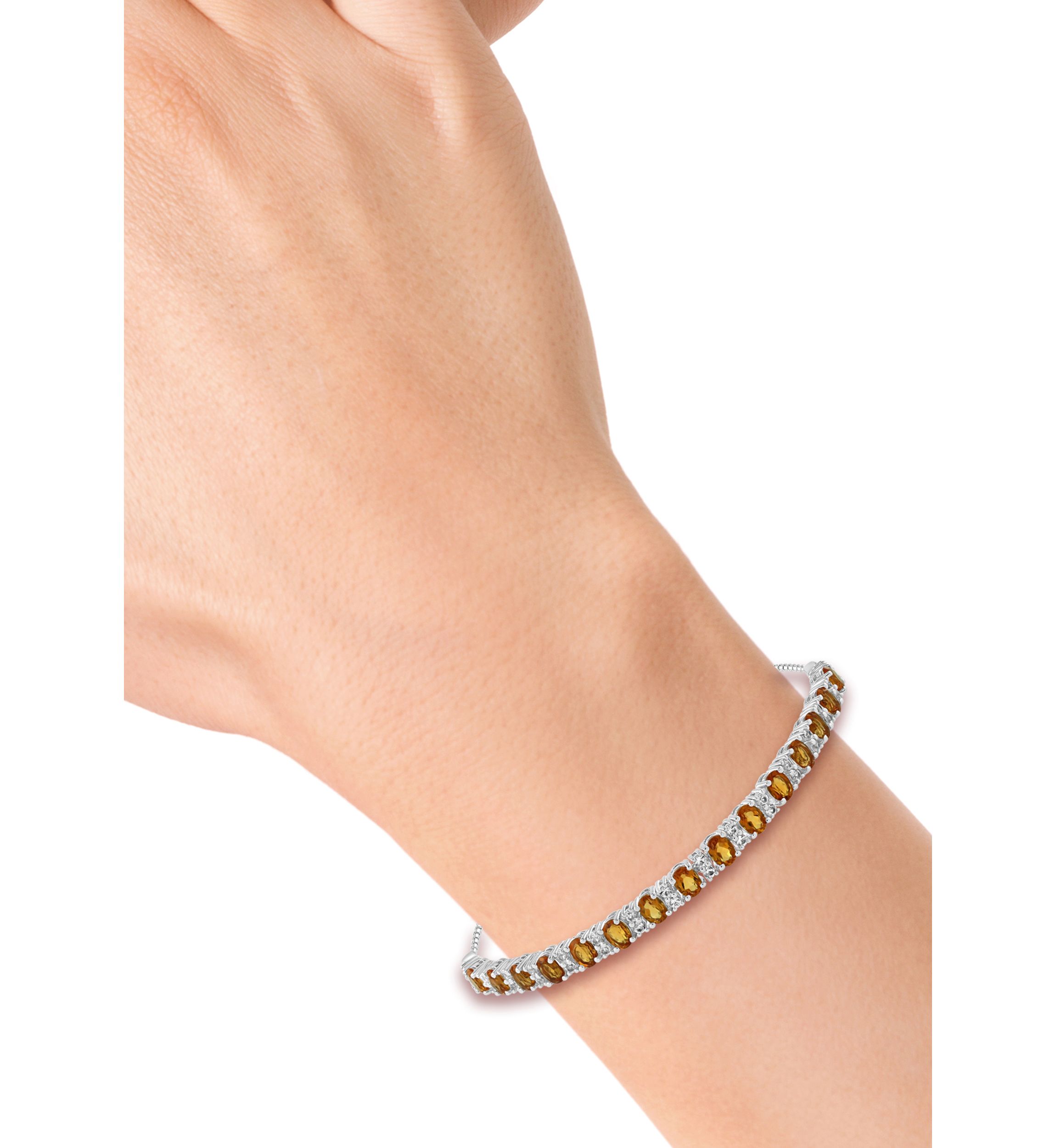 3 ct. t.w. Citrine and White Sapphire Bracelet