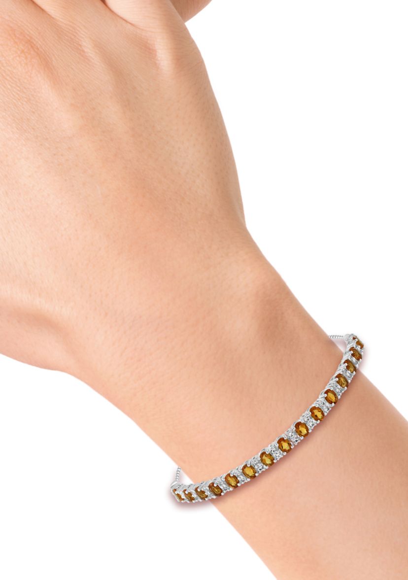 3 ct. t.w. Citrine and White Sapphire Bracelet