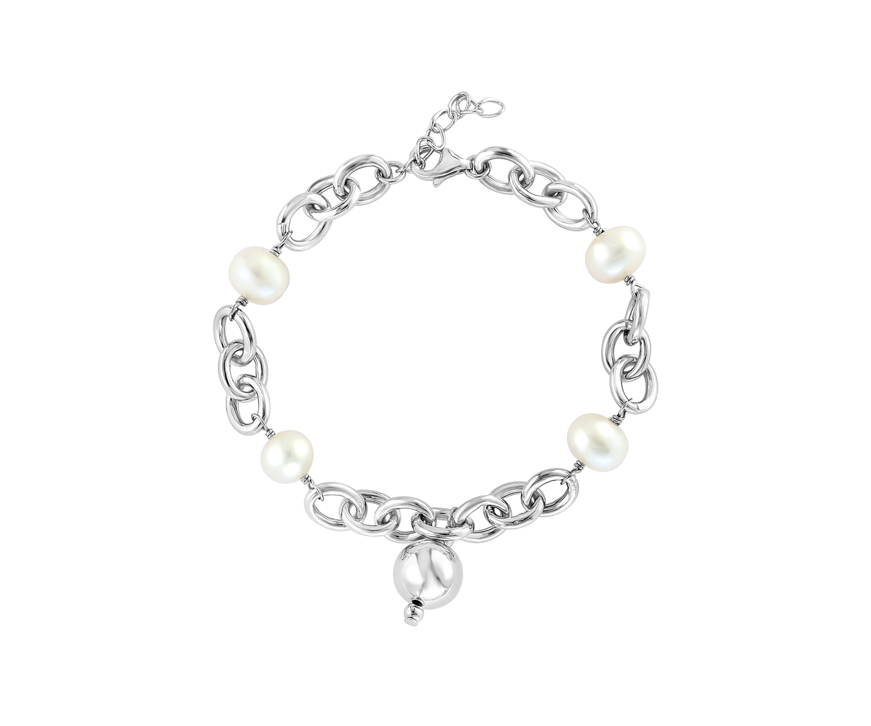 Sterling Silver Freshwater Pearl 8" Bracelet 
