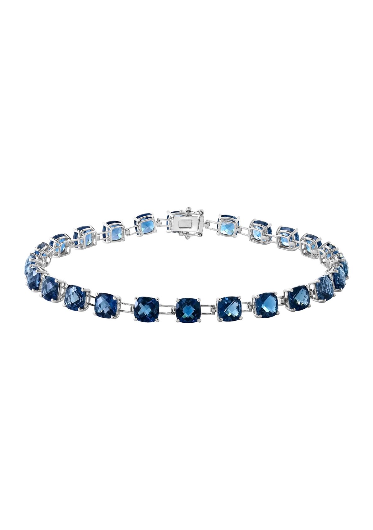  14K White Gold London Blue Topaz Ring 