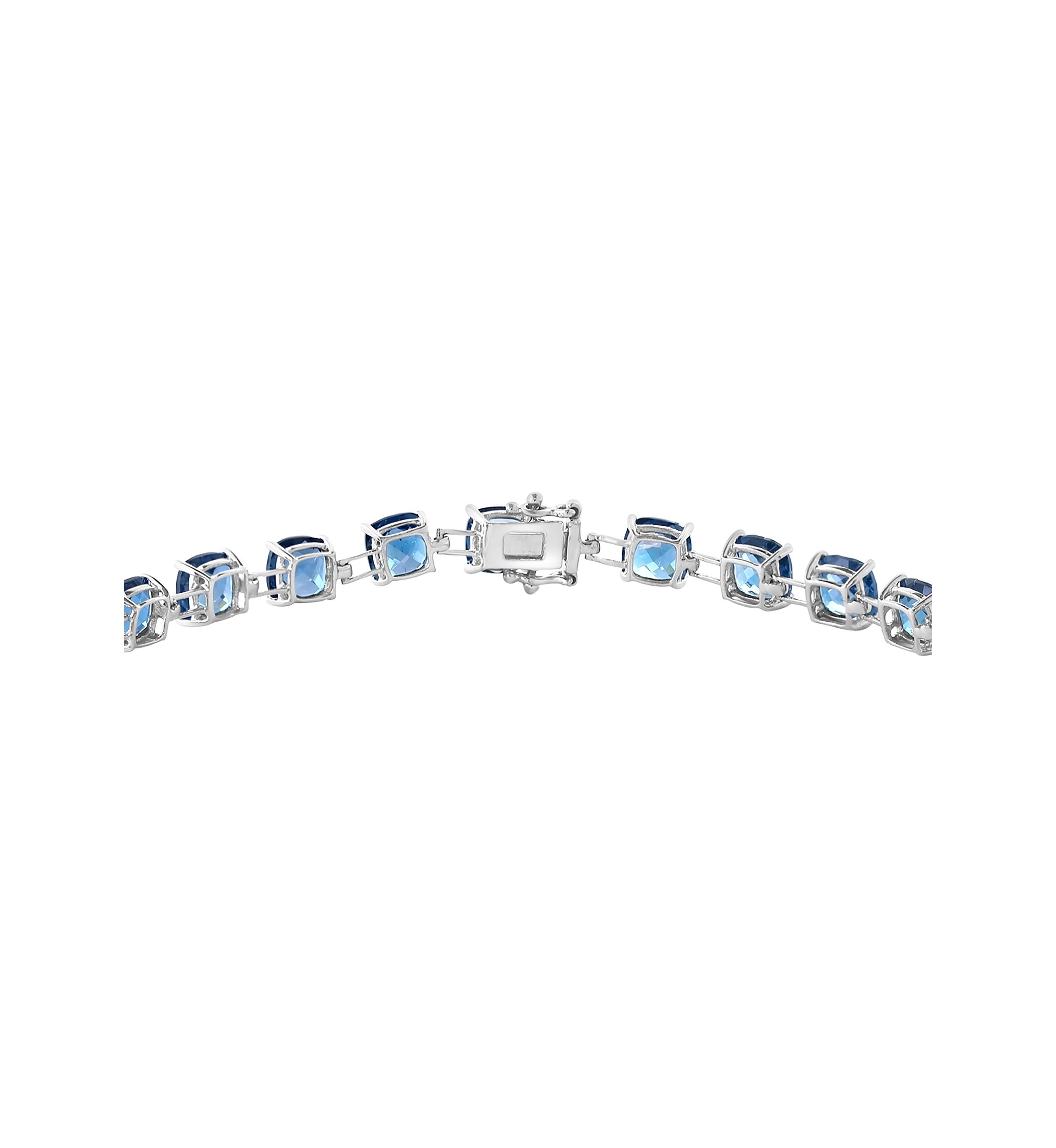  14K White Gold London Blue Topaz Ring 