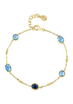 Effy Blue Topaz, London Blue Topaz Tincup Bracelet In 14K Yellow Gold -  0617892847608