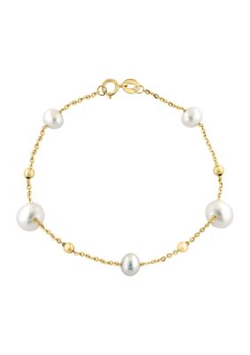 Effy Freshwater Pearl Bracelet in 14K Yellow Gold
