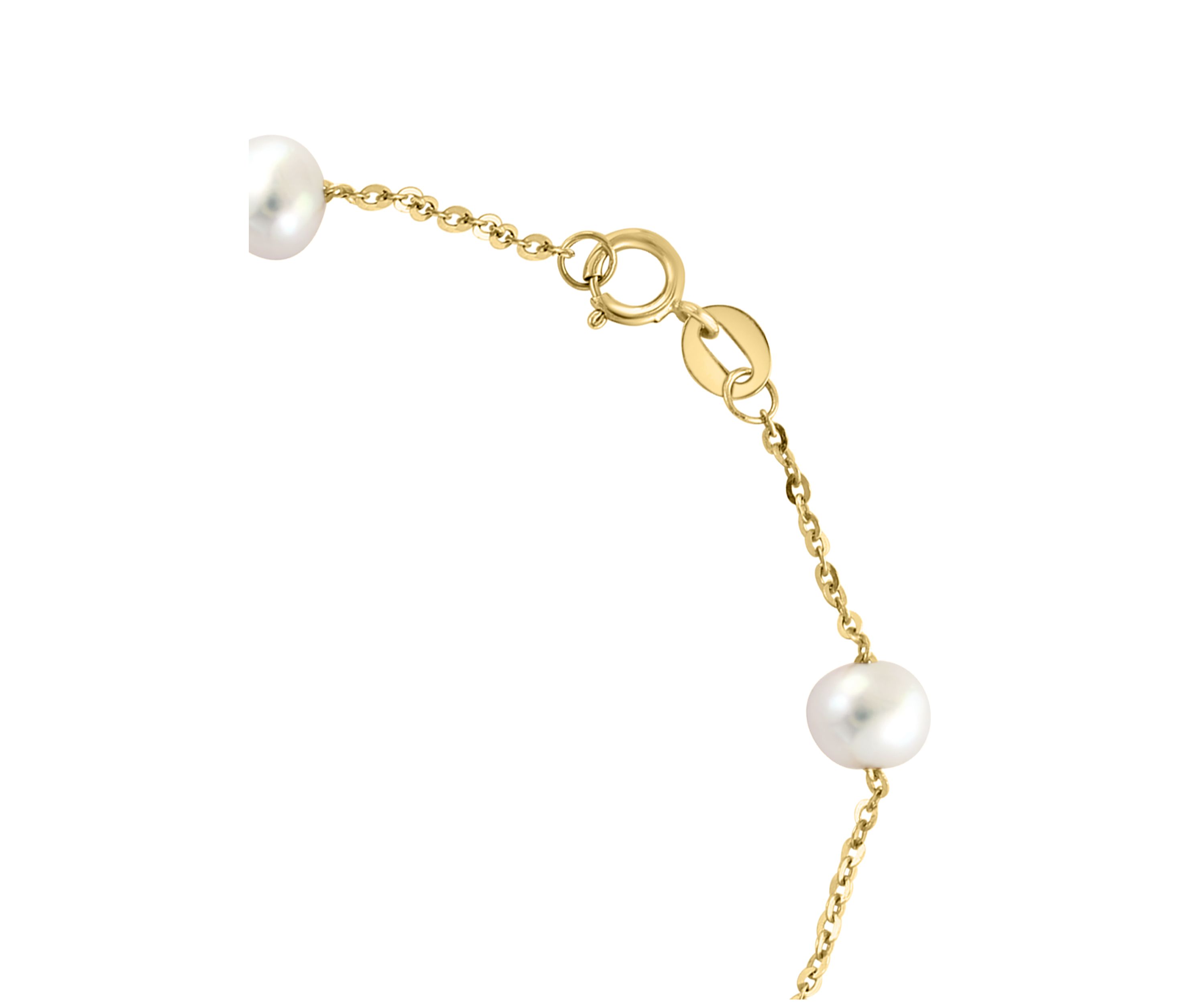 Freshwater Pearl Bracelet in 14K Yellow Gold