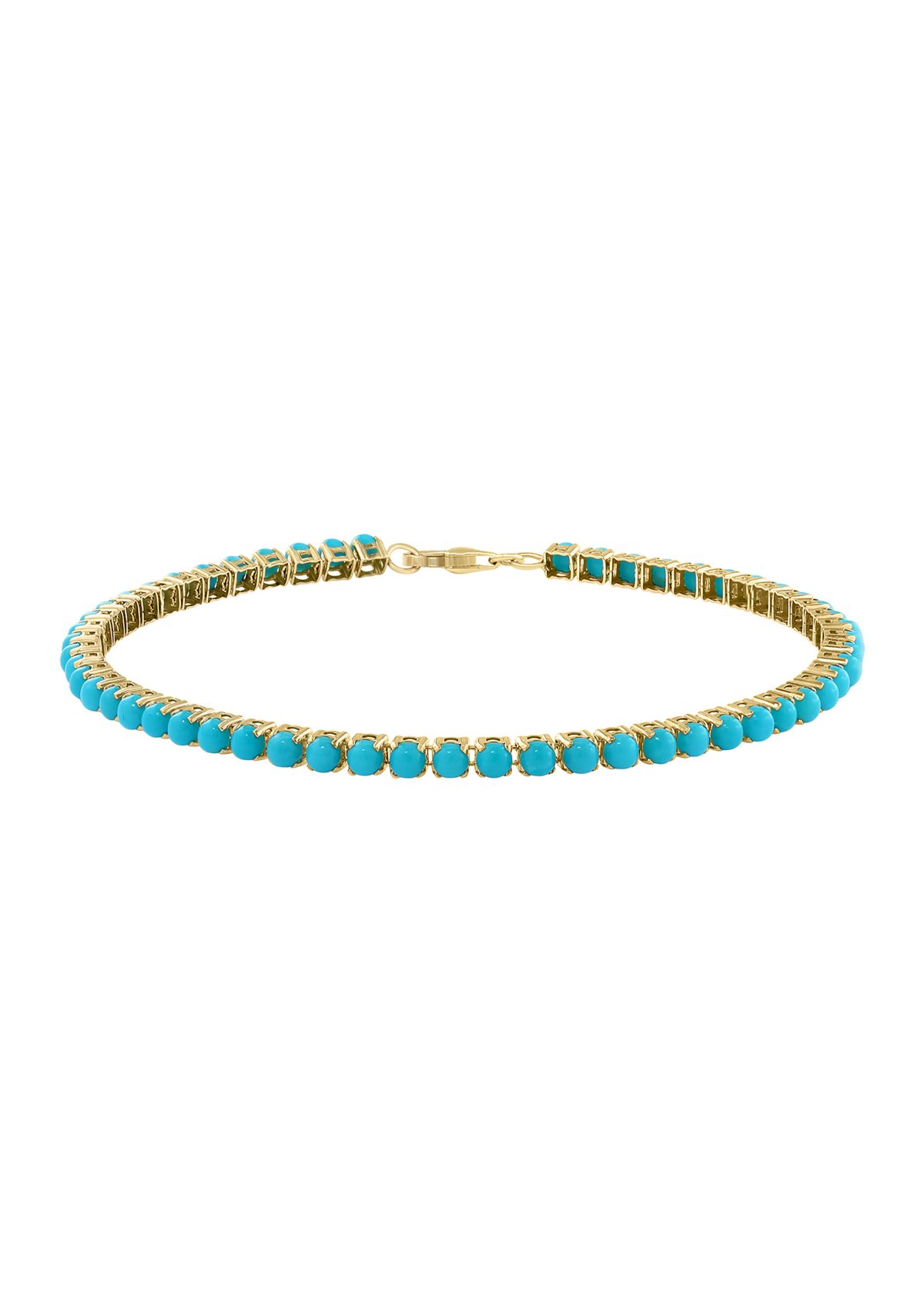 4.25 ct. t.w. Turquoise Bracelet in 14K Yellow Gold