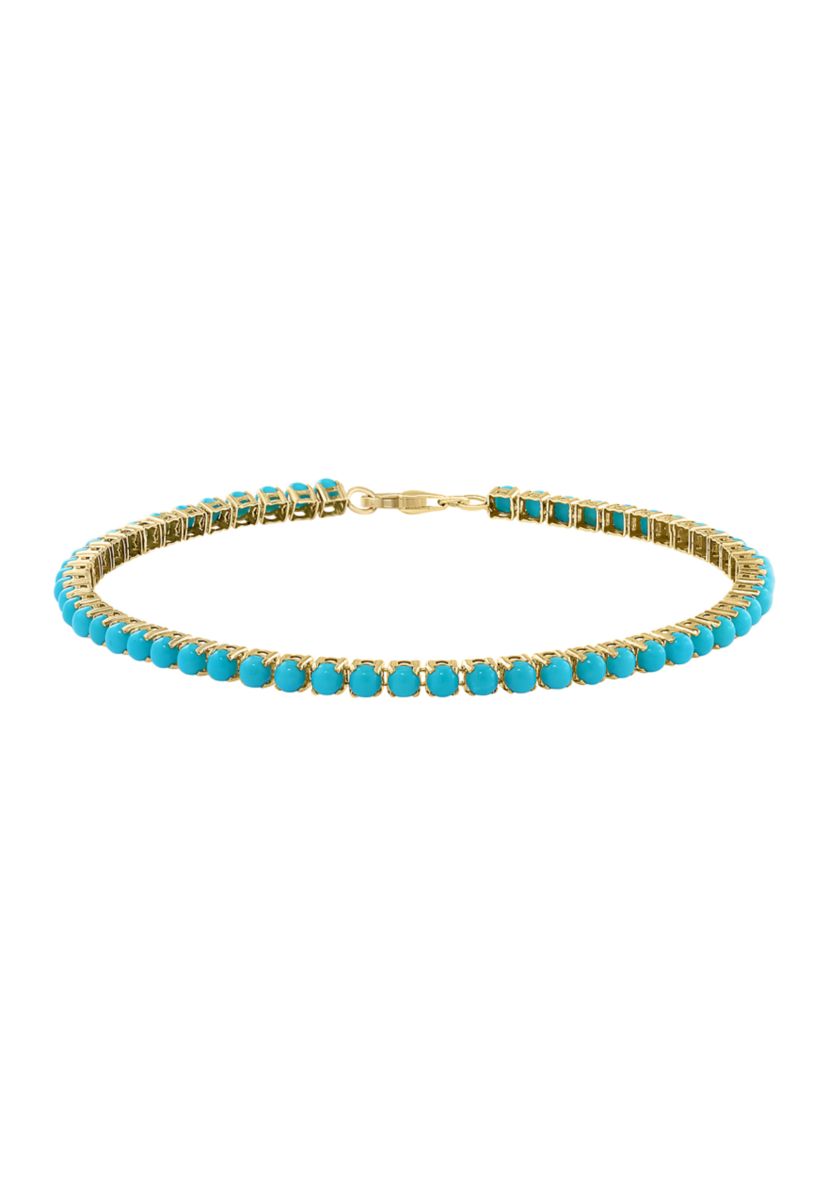 4.25 ct. t.w. Turquoise Bracelet in 14K Yellow Gold