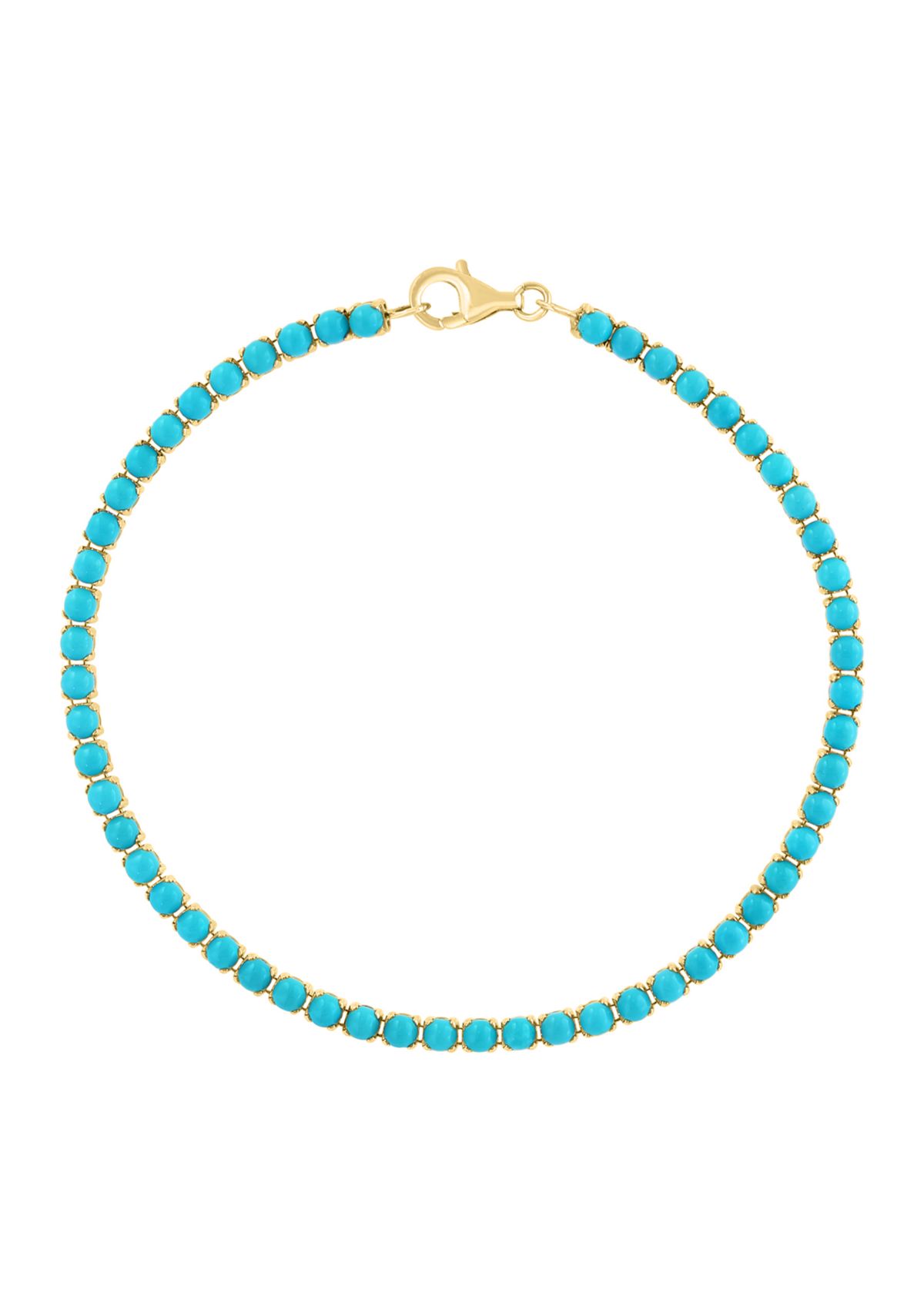 4.25 ct. t.w. Turquoise Bracelet in 14K Yellow Gold