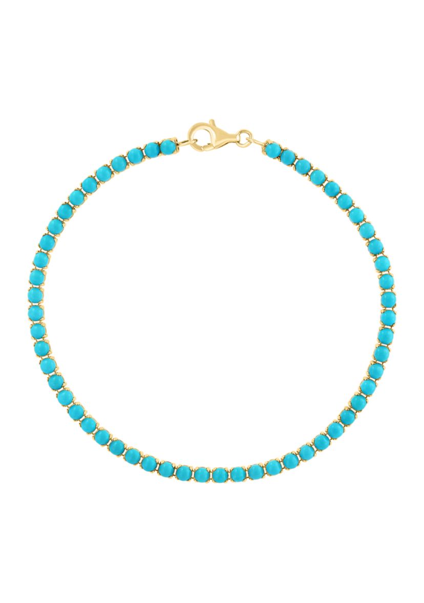 4.25 ct. t.w. Turquoise Bracelet in 14K Yellow Gold