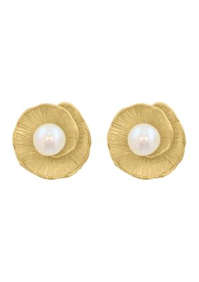 Effy Freshwater Pearl Earrings in 14K Gold Plated Sterling Silver