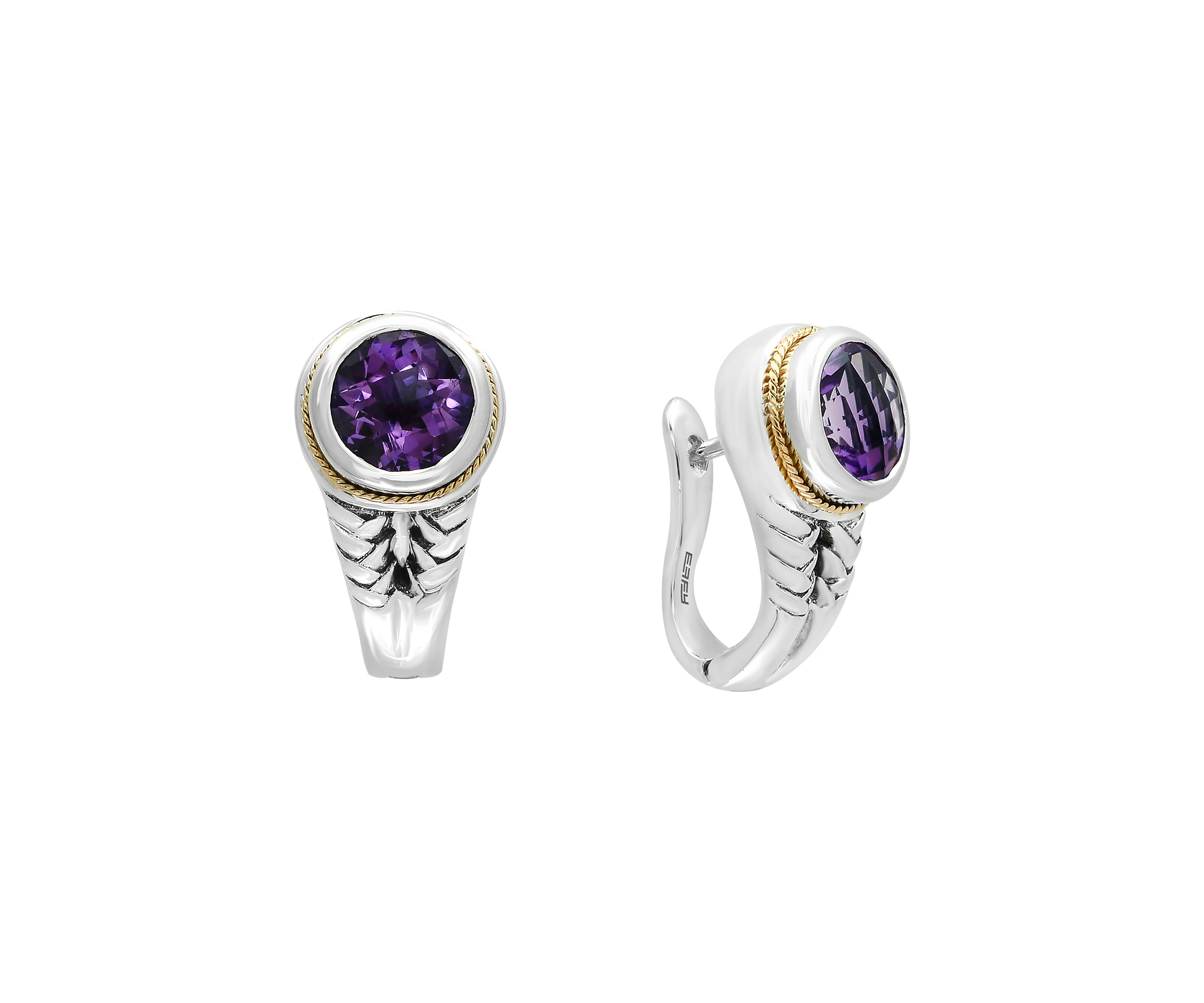  3.33 ct. t.w. Amethyst Earrings in Sterling Silver