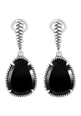 Effy 13.11 Ct. T.w. Onyx Earrings In Sterling Silver