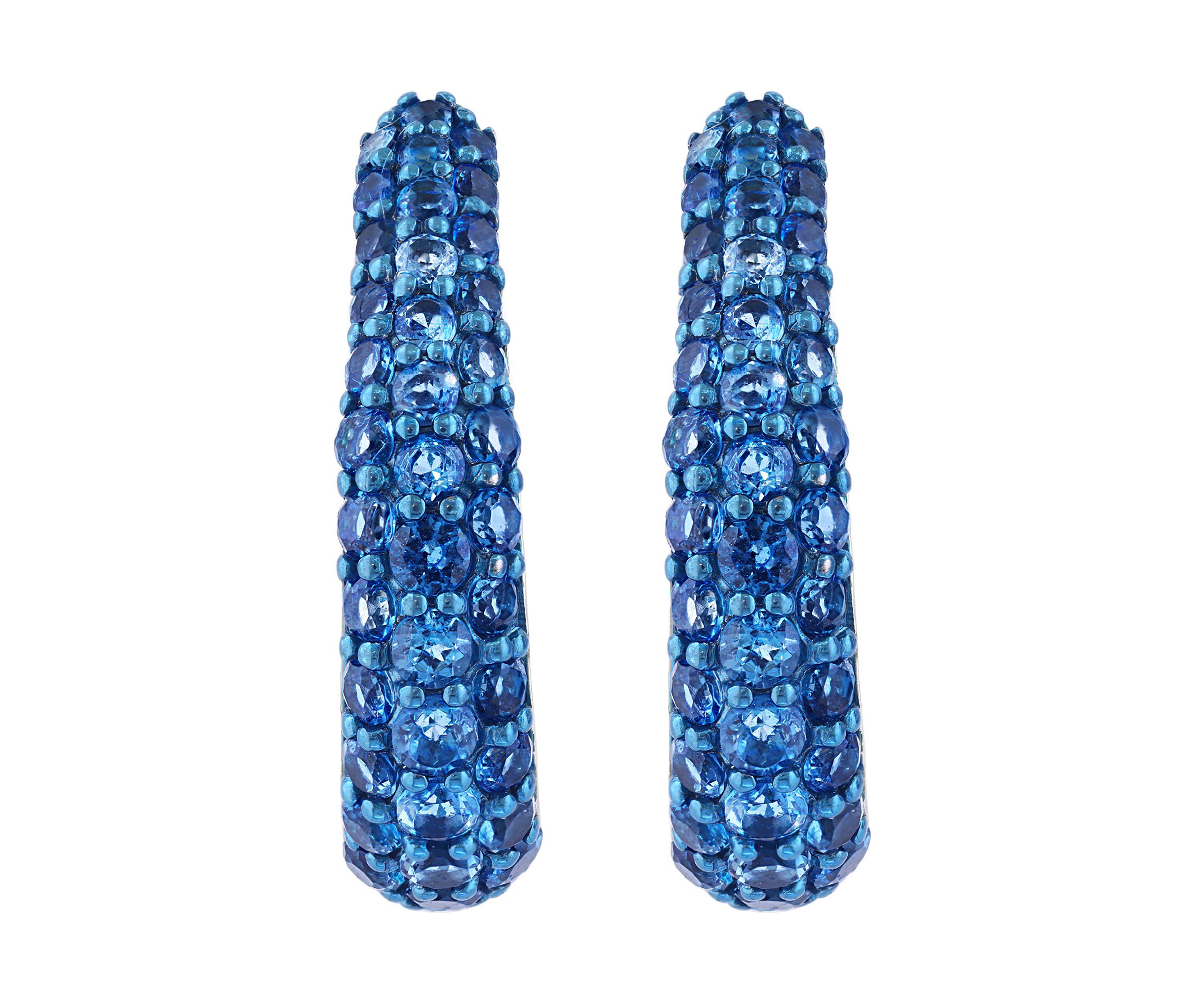 London Blue Topaz Earrings in Sterling Silver