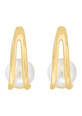 Effy Freshwater Pearl Earrings in 14K Yellow Gold