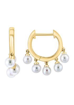Effy Freshwater Pearl Earrings in 14K Yellow Gold