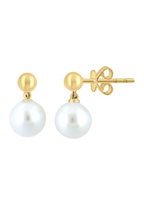 Effy Freshwater Pearl Earrings in 14K Yellow Gold