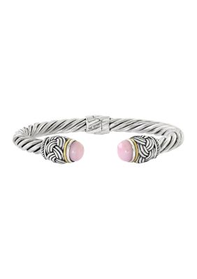 Effy 18K Yellow Gold Pink Opal Hinged Bangle Bracelet