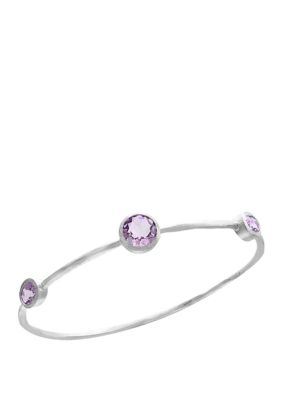 Effy 4.2 Ct. T.w. Sterling Silver Amethyst Bangle