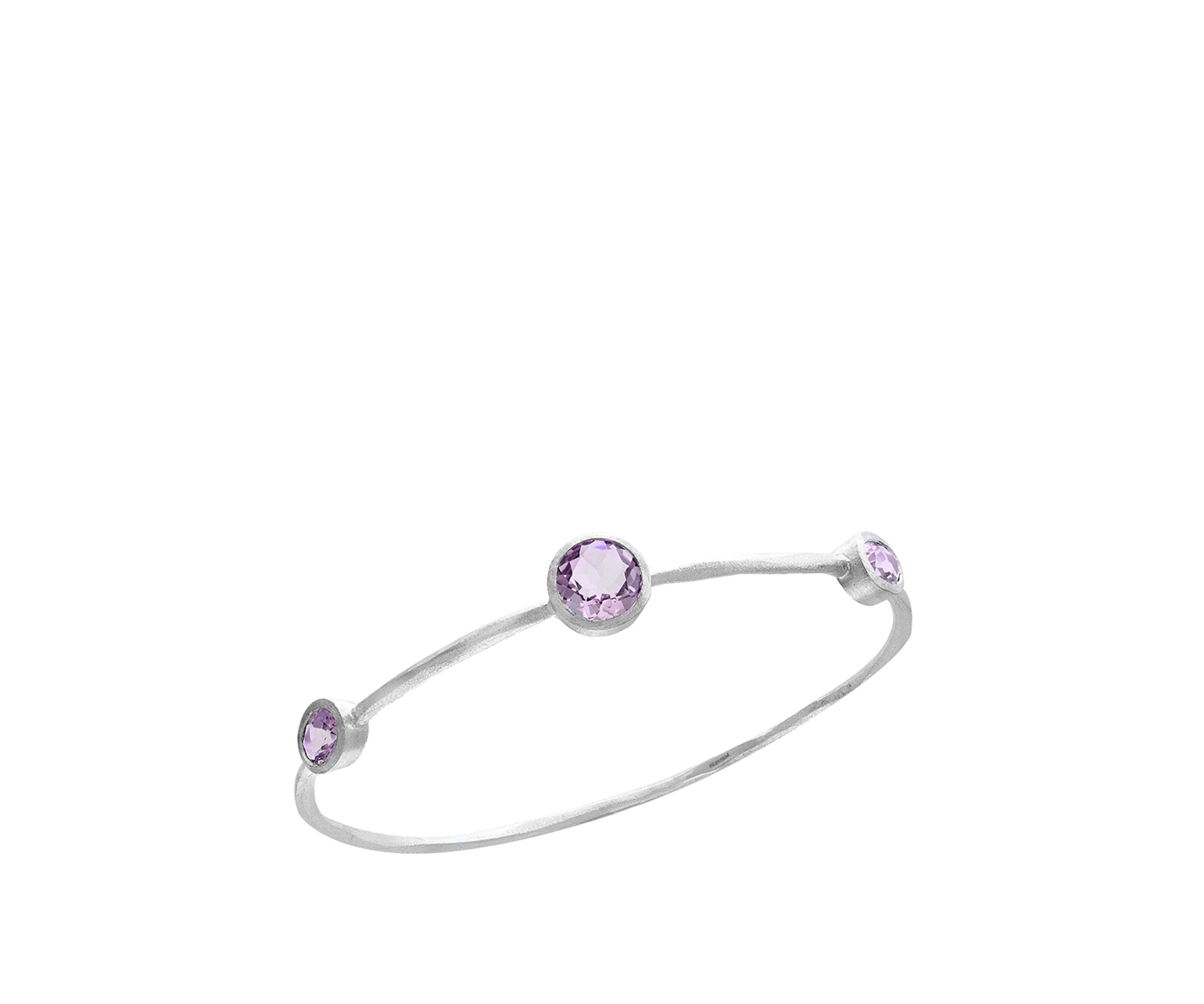 4.2 ct. t.w. Sterling Silver Amethyst Bangle
