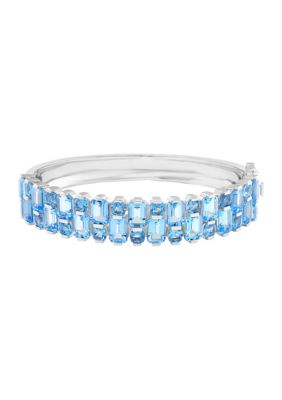 Effy Sterling Silver, Blue Topaz Bangle, Silver, 7