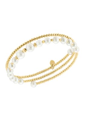 Effy 14K Yellow Gold Freshwater Pearl Adjustable Bracelet
