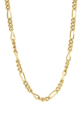 Effy Men's Figaro Chain Necklace In Gold Over Sterling Silver, Yellow, 16 in