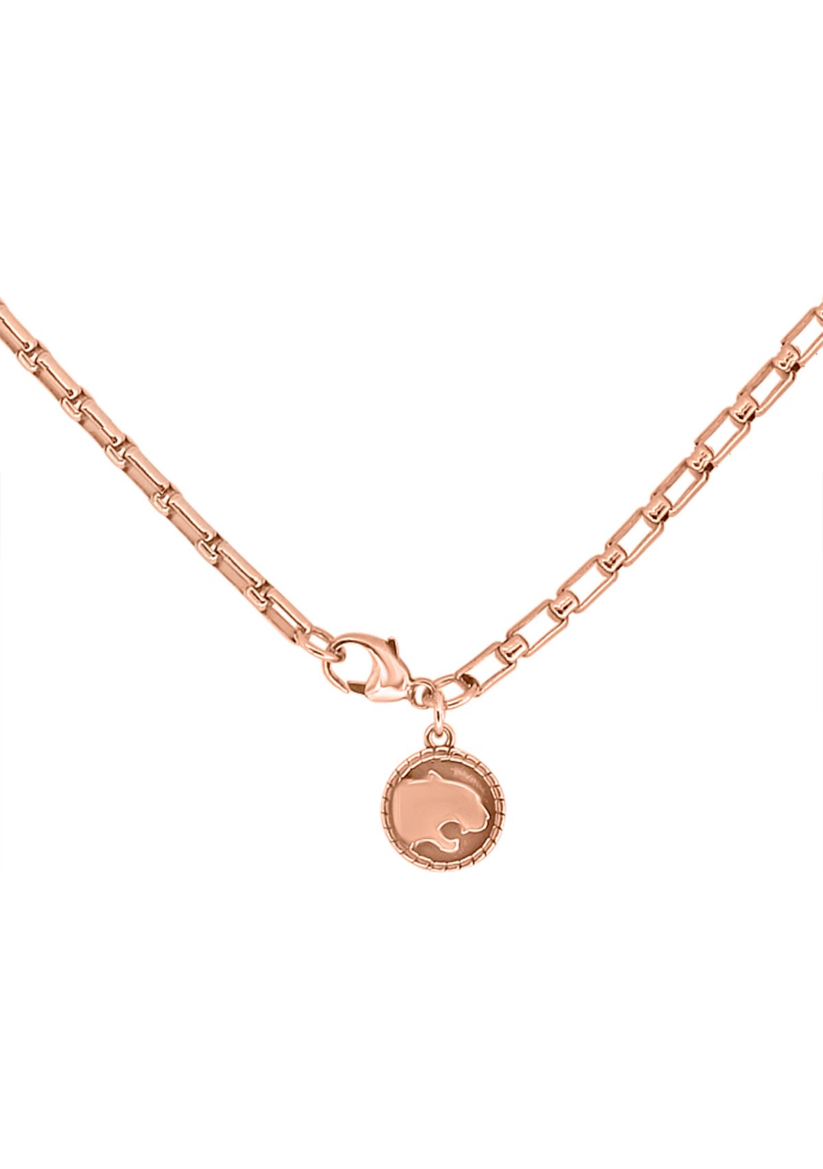 Mens Chain Necklace in Rose Gold over Sterling Silver