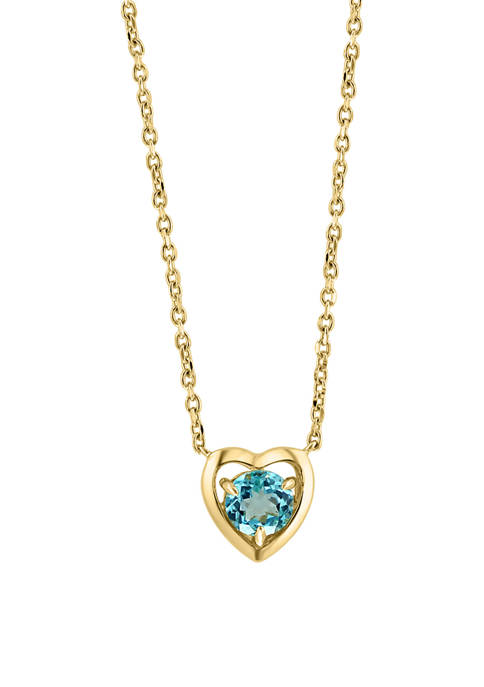 Effy® 925 Gold Plated Silver Blue Topaz Necklace