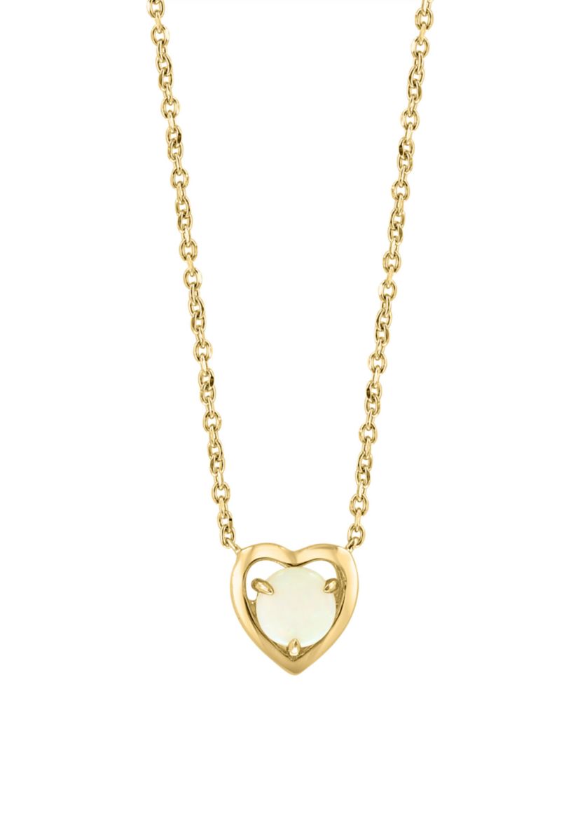925 Gold Plated Silver Opal Necklace 
